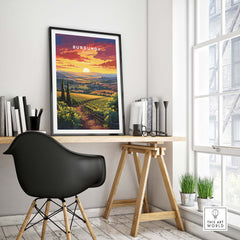 Burgundy France Print