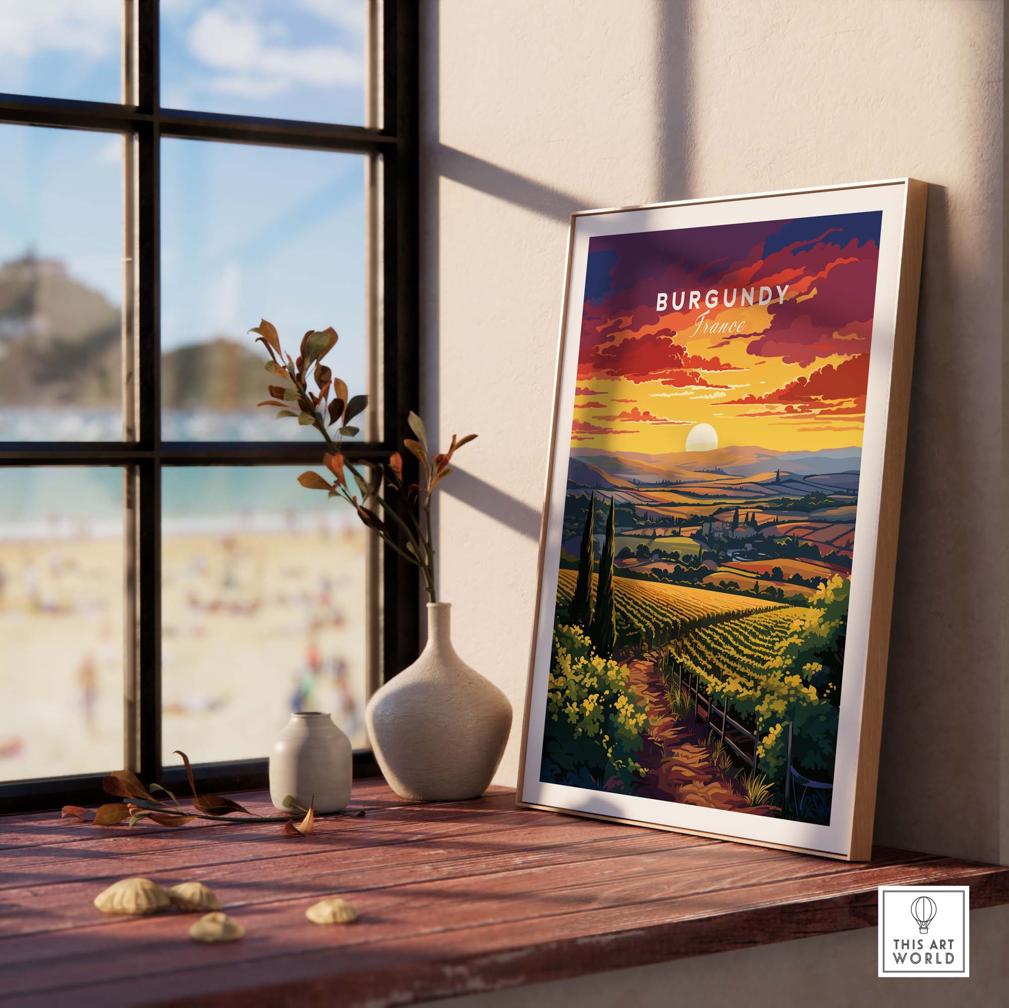 Burgundy France Print