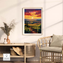 Burgundy France Print