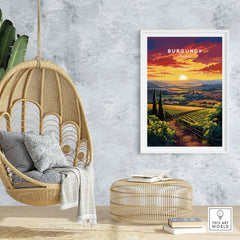 Burgundy France Print