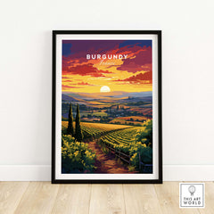 Burgundy France Print
