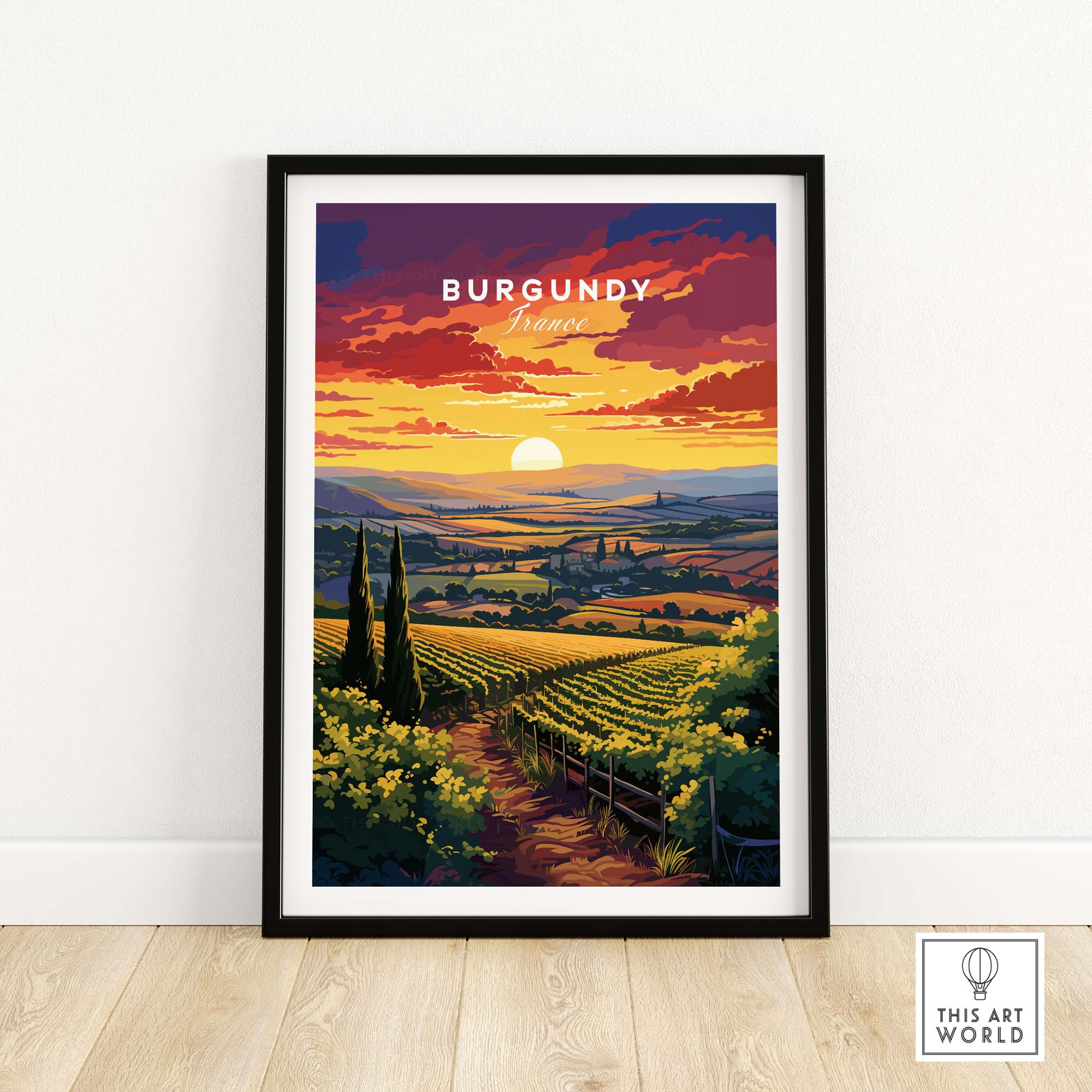 Burgundy France Print