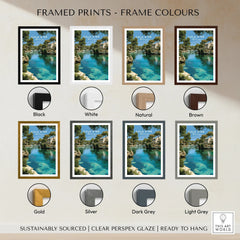 Cala d'Or Mallorca Marina Travel Poster — framed print colour options