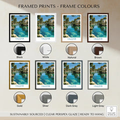 Cala d'Or Mallorca Marina Wall Art — framed print colour options