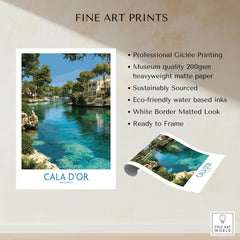 Cala d'Or Mallorca Marina Wall Art — fine art print unframed quality details