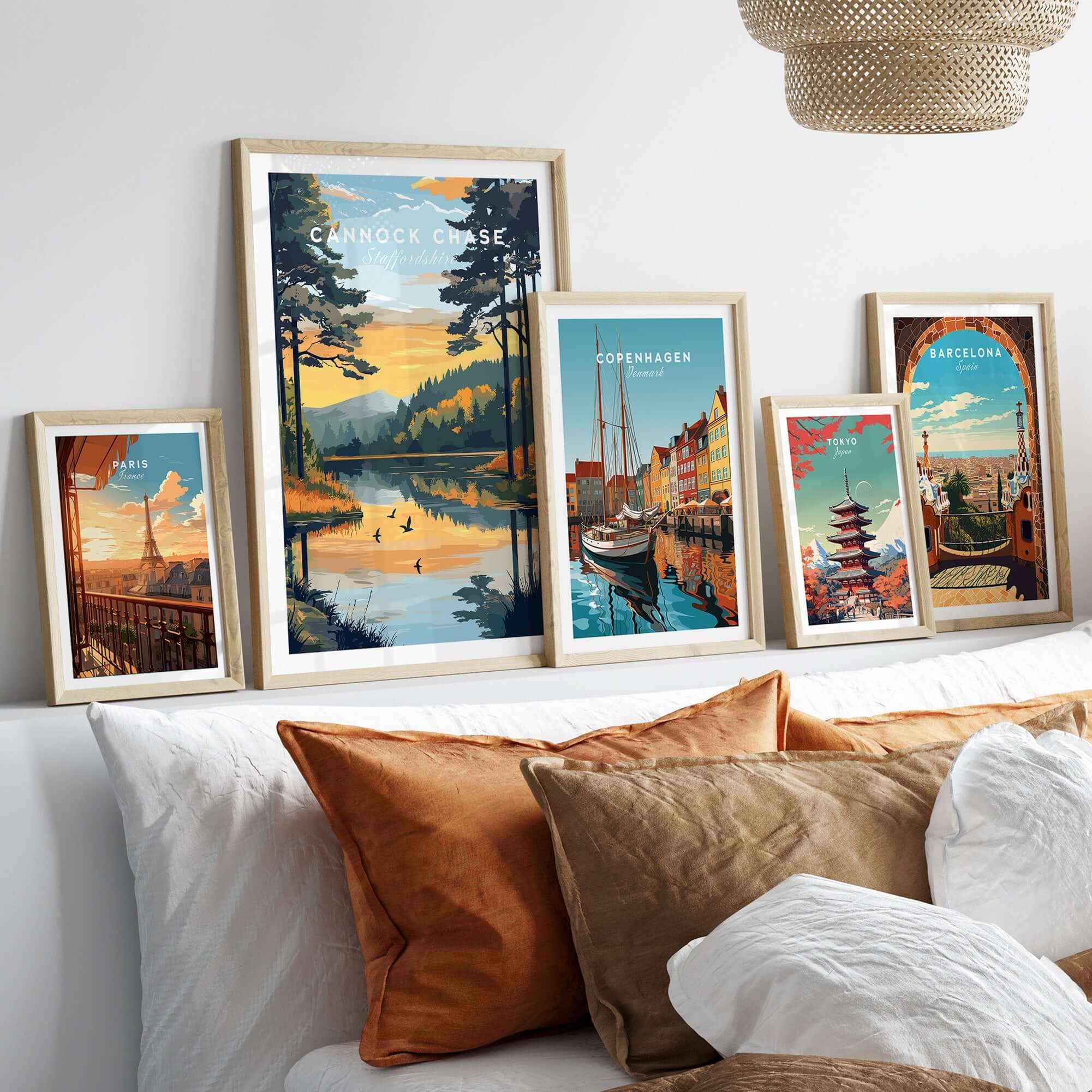Cannock Chase Wall Art featuring serene landscapes in framed prints, adding elegance to home decor.