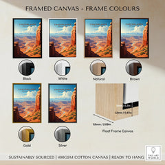 Canyonlands National Park framed canvas art print with six frame color options.