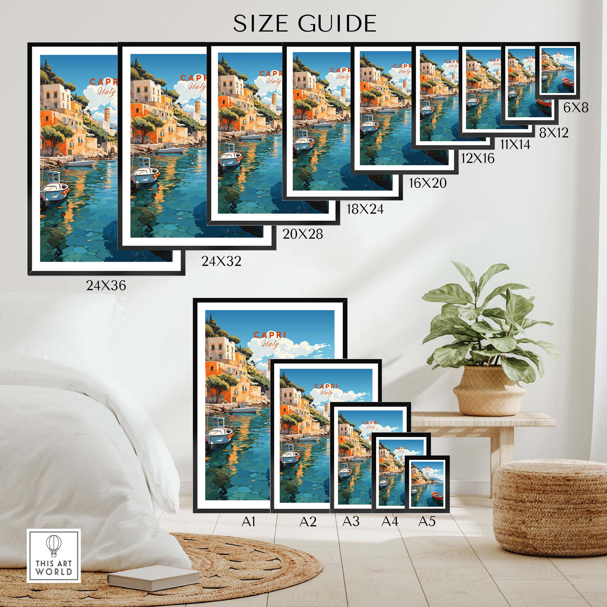 Capri Italy Wall Art Poster