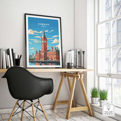 Cardiff Travel Poster