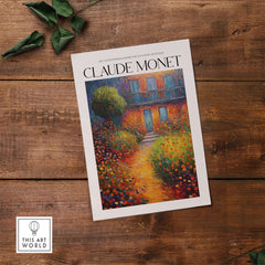Claude Monet Poster Print - Wall Art for Room Decor - Impressionist Exhibition Print showcasing a vibrant garden scene.