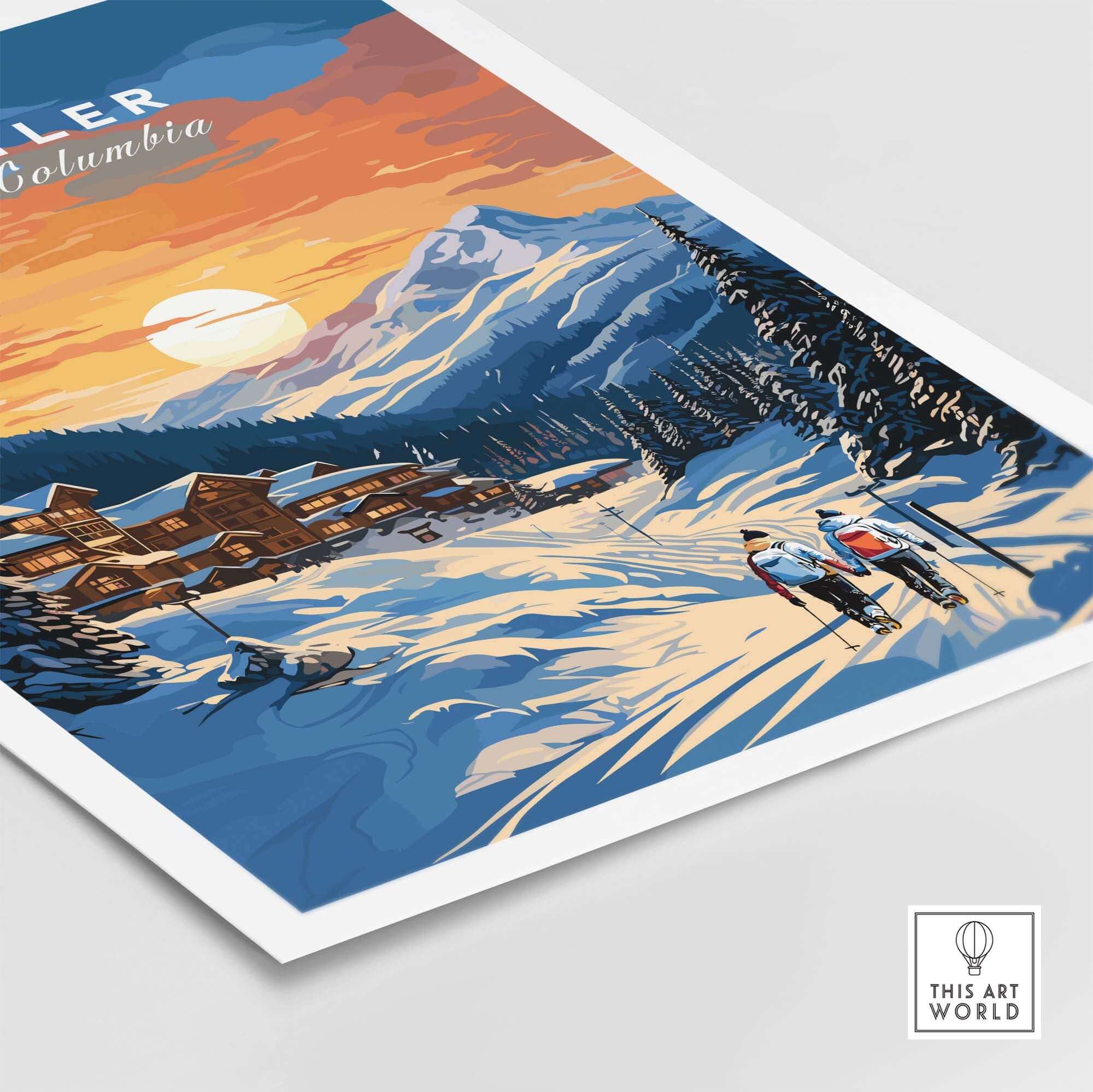 Whistler Poster - Majestic Ski Resort Art – This Art World