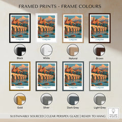 Cordoba Spain Skyline Wall Art — framed print colour options