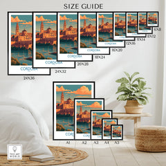 Cordoba Spain Sunset Wall Art — wall art poster size guide thisartworld
