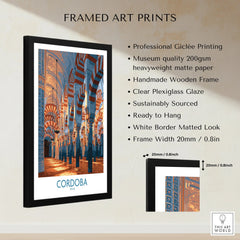 Cordoba Spain Mezquita Wall Art — framed print details measurements quality details