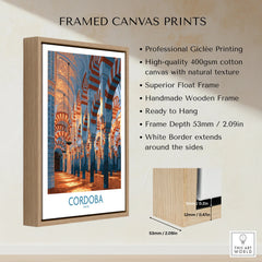 Cordoba Spain Mezquita Wall Art — framed canvas float frame details quality