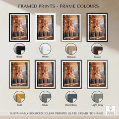 Cordoba Spain Mosque Cathedral Travel Poster — framed print colour options