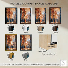 Cordoba Spain Mosque Cathedral Travel Poster — framed canvas float frame colour options