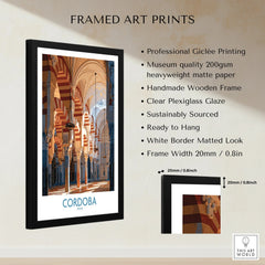 Cordoba Spain Mosque Cathedral Wall Art — framed print details measurements quality details