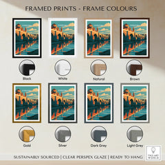Cordoba Spain Roman Bridge Travel Poster — framed print colour options