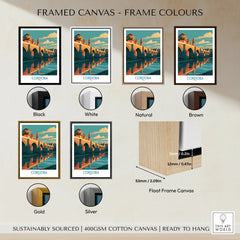 Cordoba Spain Roman Bridge Wall Art — framed canvas float frame colour options