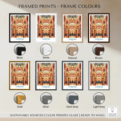 Cordoba Spain Mezquita Arches Wall Art — framed print colour options