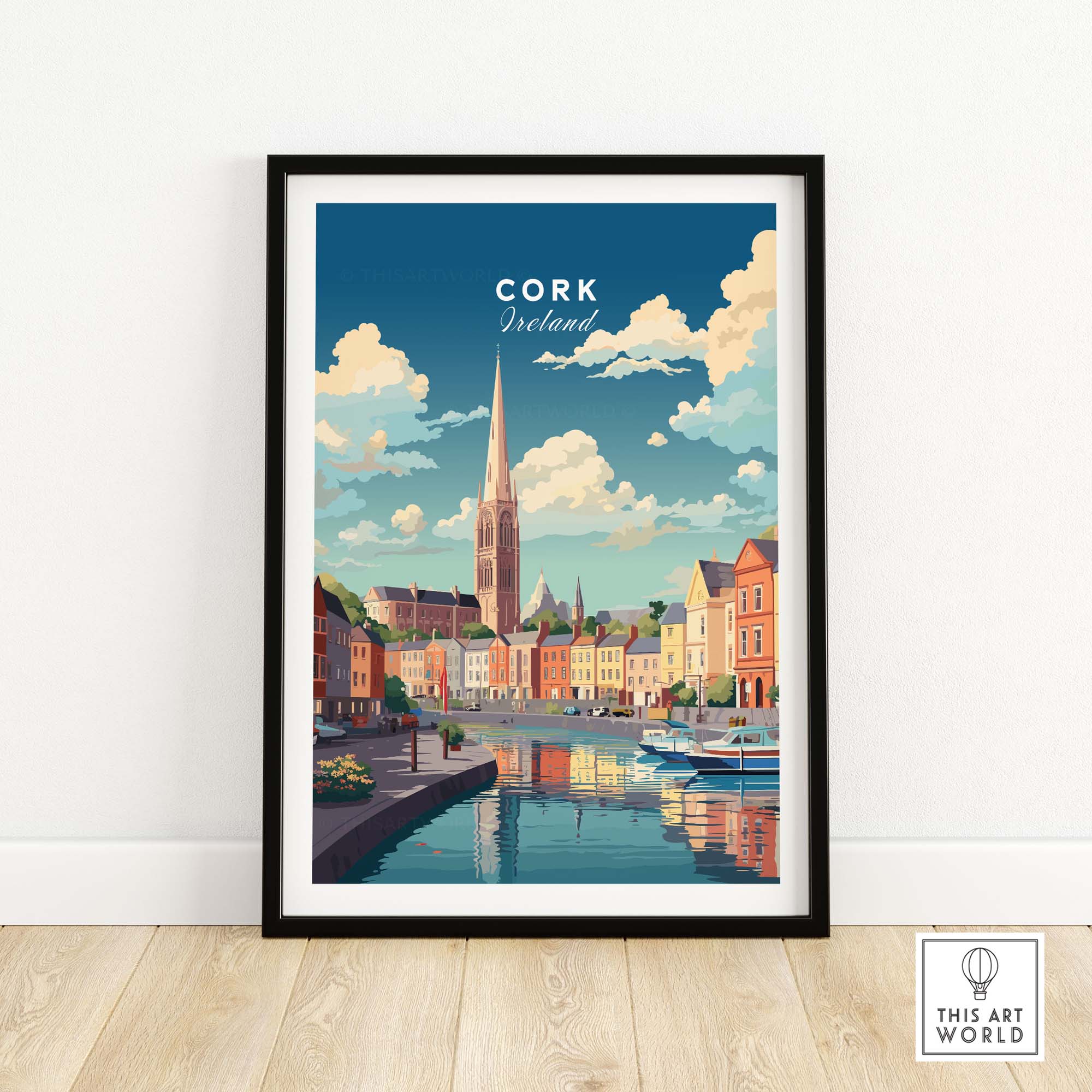Cork City Ireland Print - Vibrant Travel Poster – This Art World