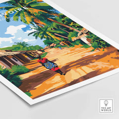Côte d'Ivoire Wall Art - African Landscape Poster Print, Ivory Coast showcasing vibrant scenery and culture.