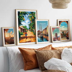 Côte d'Ivoire Wall Art - African Landscape Poster Print, Ivory Coast showcased in a stylish home decor setting.