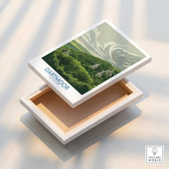 Dartmoor National Park Moorland Wall Art — stretched canvas print floating detail mirror edge