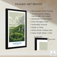 Dartmoor National Park Moorland Wall Art — framed print details measurements quality details