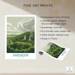 Dartmoor National Park Moorland Wall Art — fine art print unframed quality details