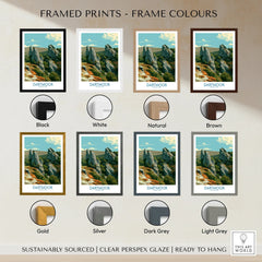 Dartmoor National Park Tor Wall Art — framed print colour options