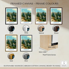 Dartmoor National Park Tor Wall Art — framed canvas float frame colour options