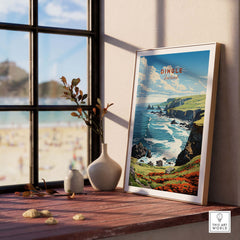 Dingle Ireland Print showcasing the stunning Irish coastline with vibrant colors and vivid detail.
