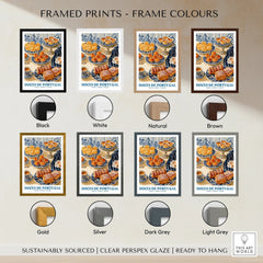 Portuguese Sweets Kitchen Wall Art - framed print colour options