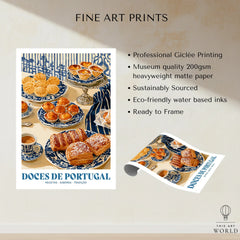 Portuguese Sweets Kitchen Wall Art - fine art print unframed quality details