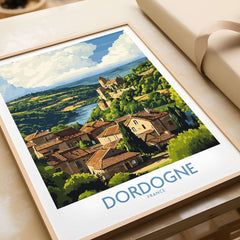 Dordogne Poster France showcasing picturesque landscapes and charming villages of the Dordogne region.