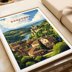 Dordogne Wall Art Print featuring vibrant landscapes of the Dordogne region in France.