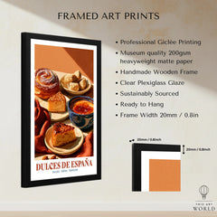 Spanish Sweets Kitchen Wall Art - framed print details measurements quality details