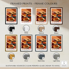 Spanish Sweets Kitchen Wall Art - framed print colour options