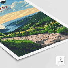 Exmoor England Poster featuring picturesque landscape and scenic views of Exmoor National Park.