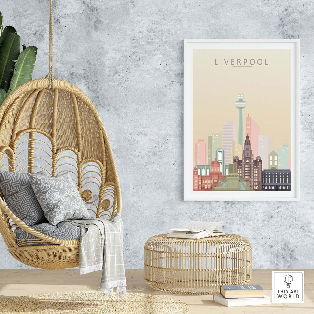 Liverpool City Skyline Wall Art Print