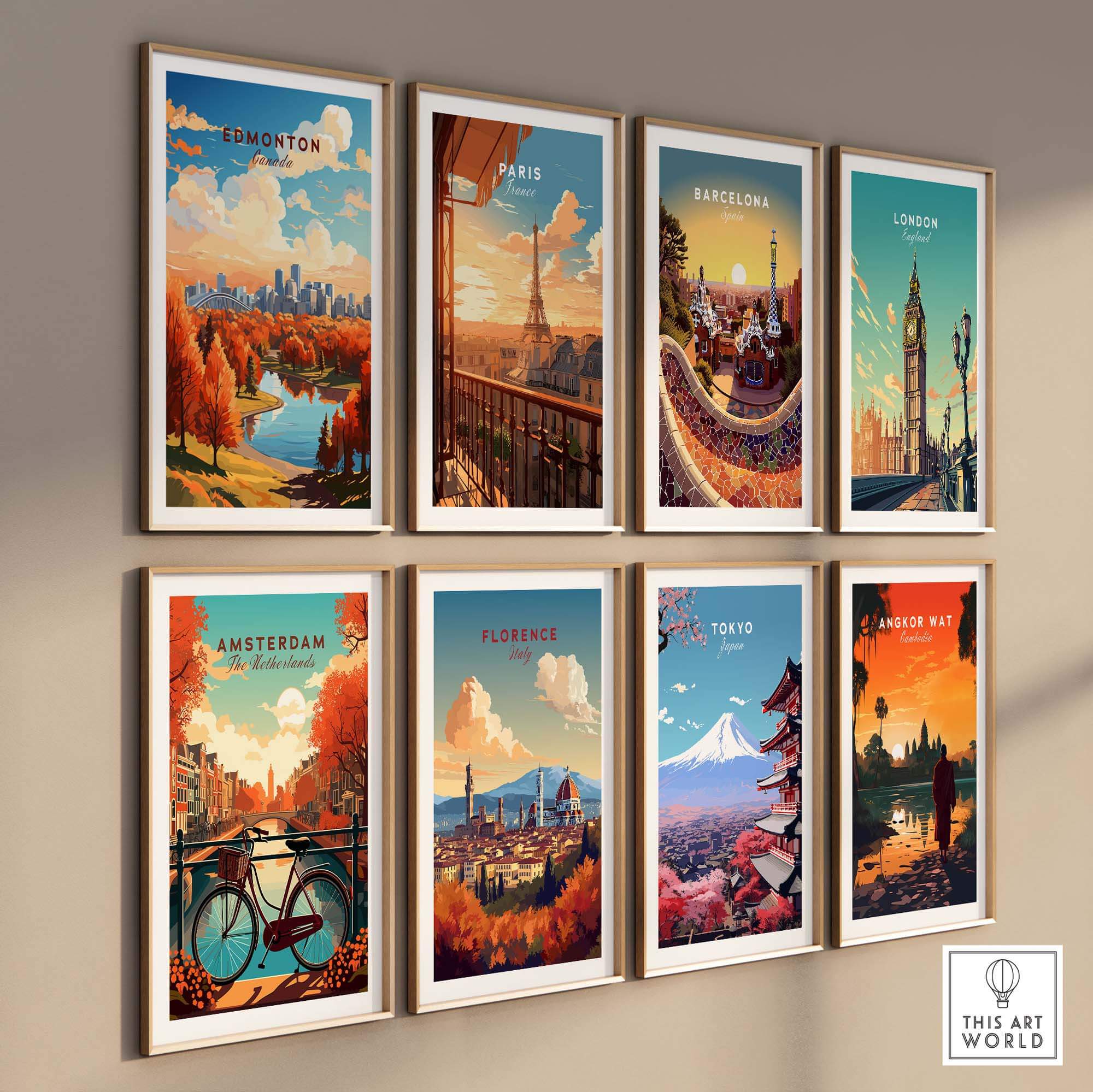Edmonton Poster showing the Edmonton Skyline in Autumn - Exclusive to ThisArtWorld