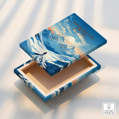 Gates of the Arctic National Park art print on floating stretched canvas, mountain landscape box