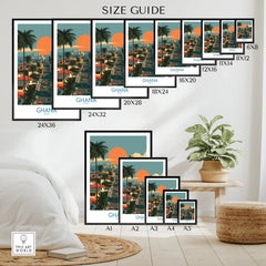 Ghana City Sunset Wall Art — wall art poster size guide thisartworld