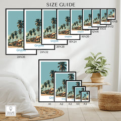 Ghana Palm Village Wall Art — wall art poster size guide thisartworld