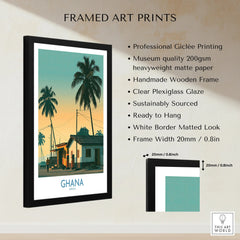 Ghana Golden Hour Wall Art — framed print details measurements quality details