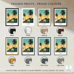 Ghana Golden Hour Wall Art — framed print colour options