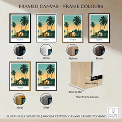 Ghana Golden Hour Wall Art — framed canvas float frame colour options