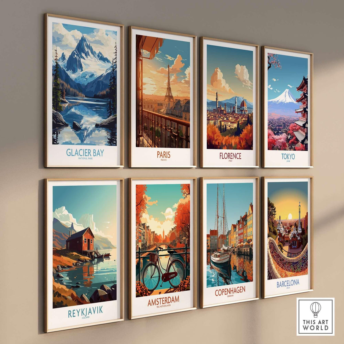 Glacier Bay Alaska Wall Art Print featuring vibrant landscapes and stunning details capturing the essence of Alaska.